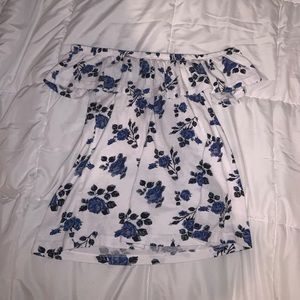 floral off the shoulder top